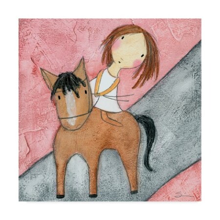 Trademark Fine Art Carla Sonheim 'Pink Horse' Canvas Art, 24x24 WAG01912-C2424GG